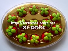 biskut tart nanas bentuk manggis