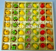 campuran tart nanas berbagai bentuk